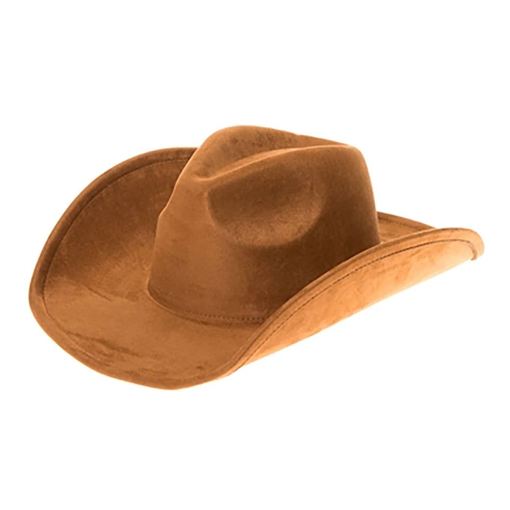 Vegan Suede Classic Cowboy Hat - Adjustable & Durable
