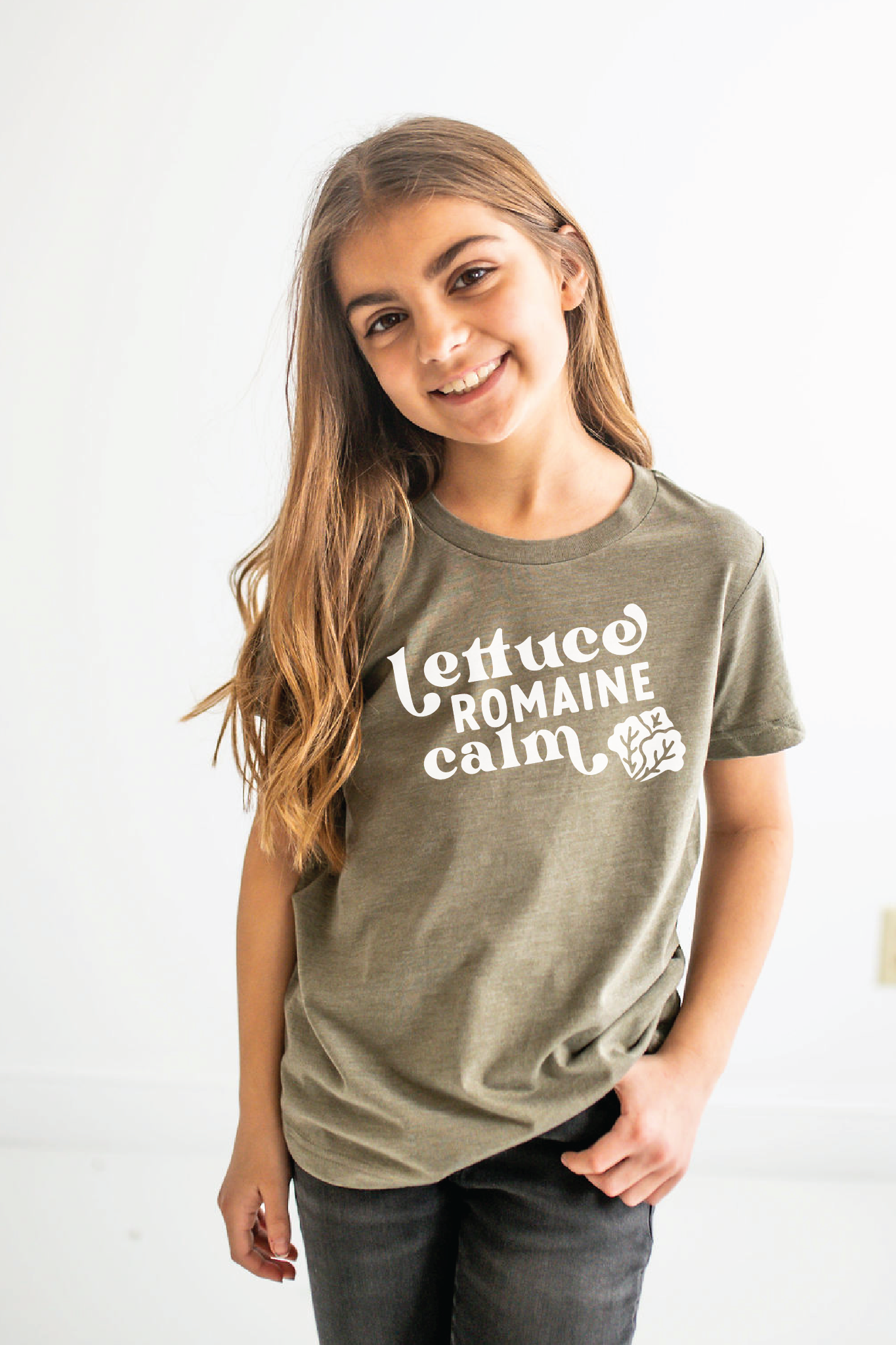 Lettuce Romaine Calm T shirt | Kids Graphic Tee