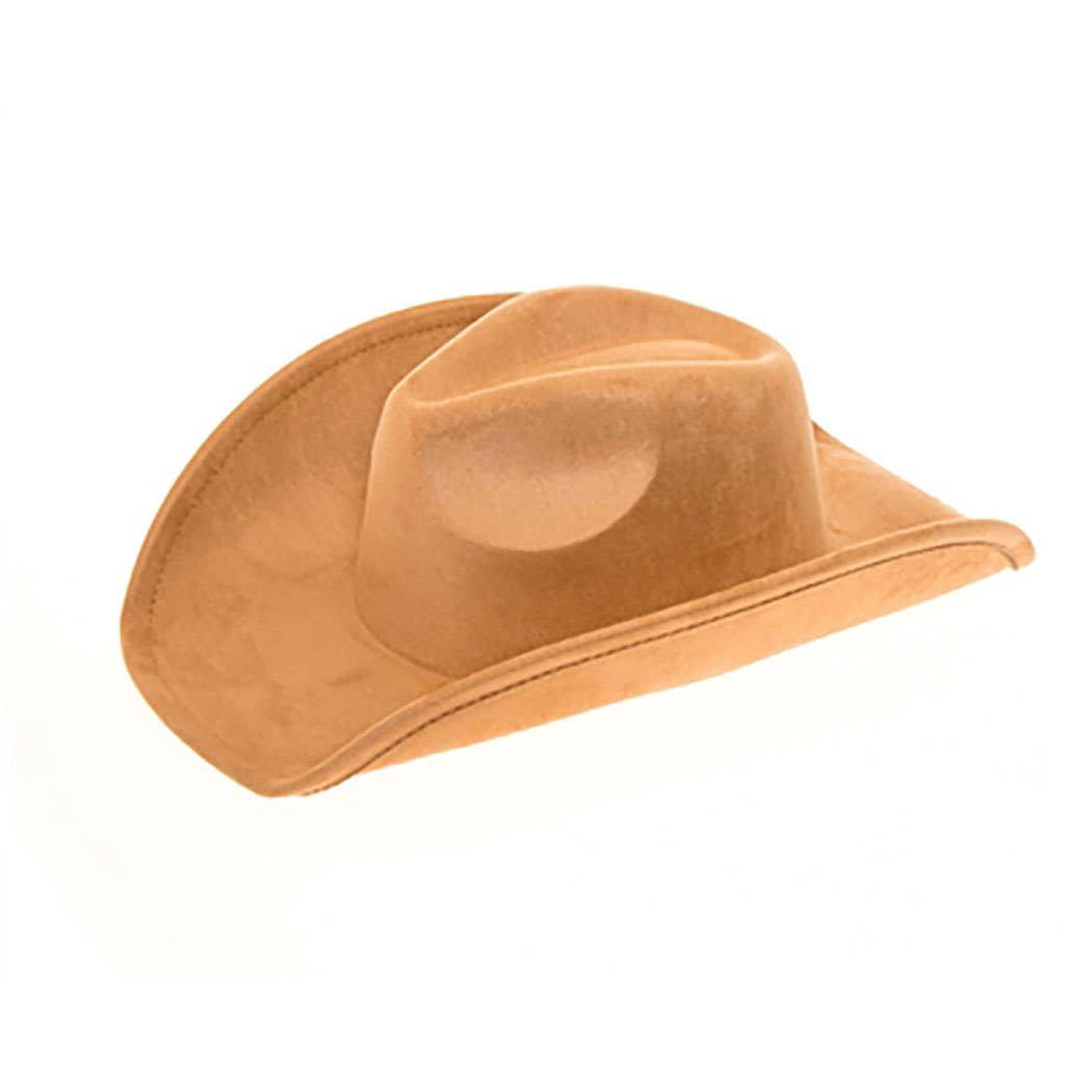 Vegan Suede Classic Cowboy Hat - Adjustable & Durable