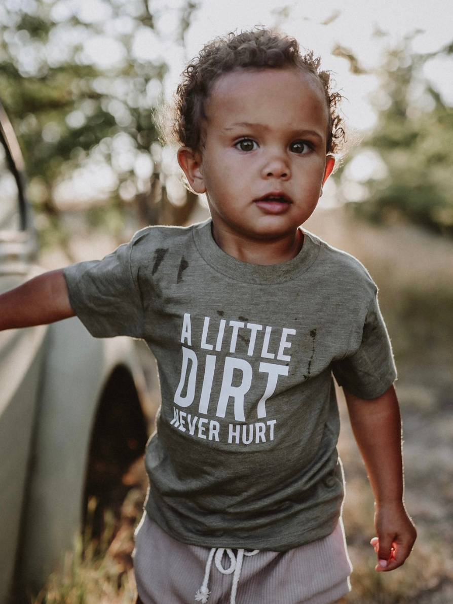 A Little Dirt Never Hurt Kids T-shirt | Eco Friendly Tee