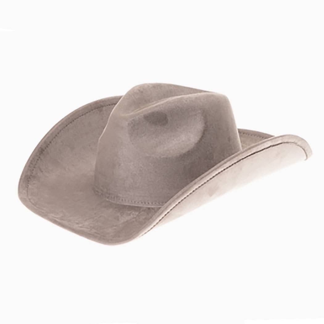 Vegan Suede Classic Cowboy Hat - Adjustable & Durable