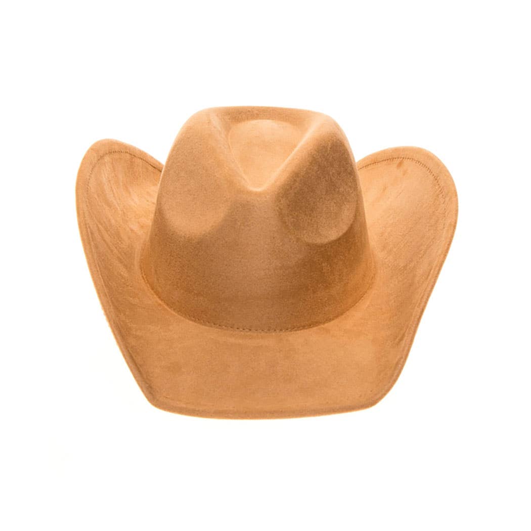 Vegan Suede Classic Cowboy Hat - Adjustable & Durable