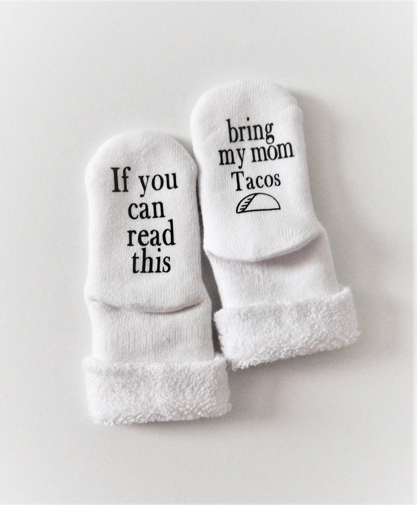 Bring My Mom Tacos Baby Socks | Baby Items | Taco Items