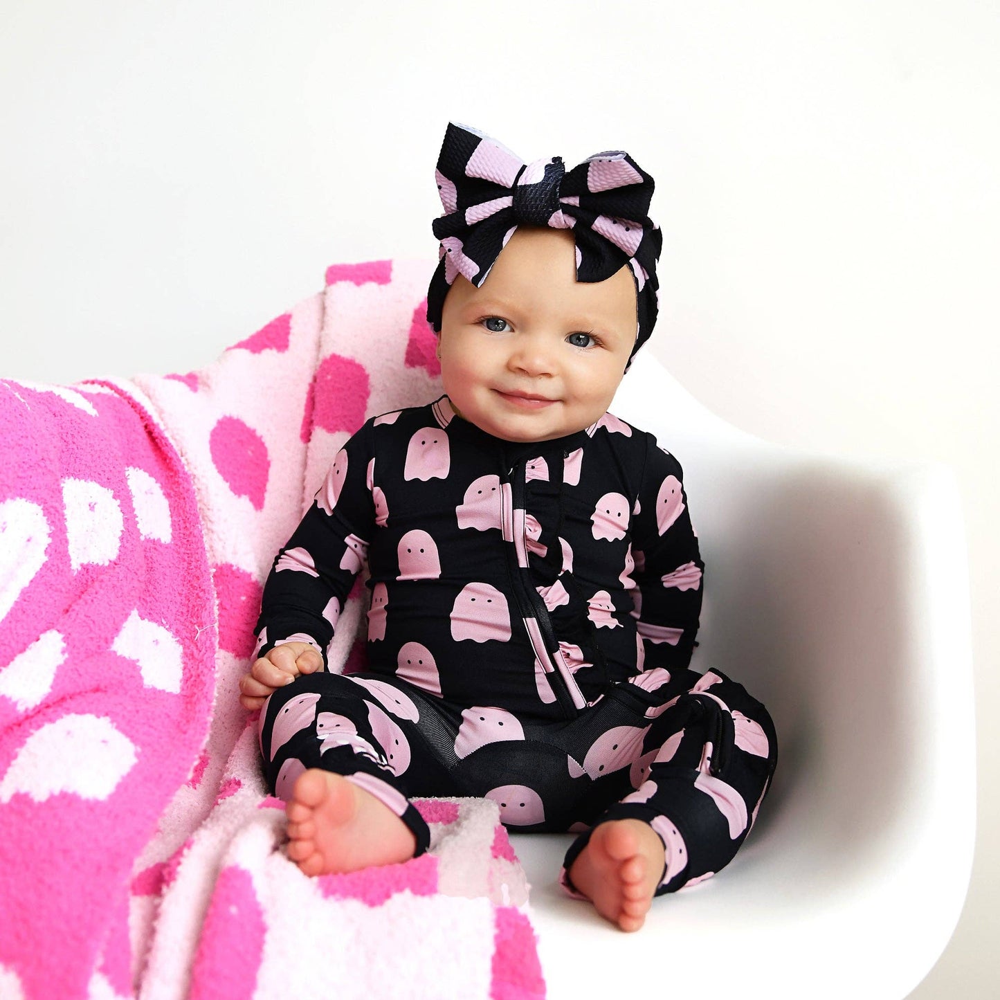 Shade Black RUFFLE ZIP Bamboo Sleepies Little Halloween