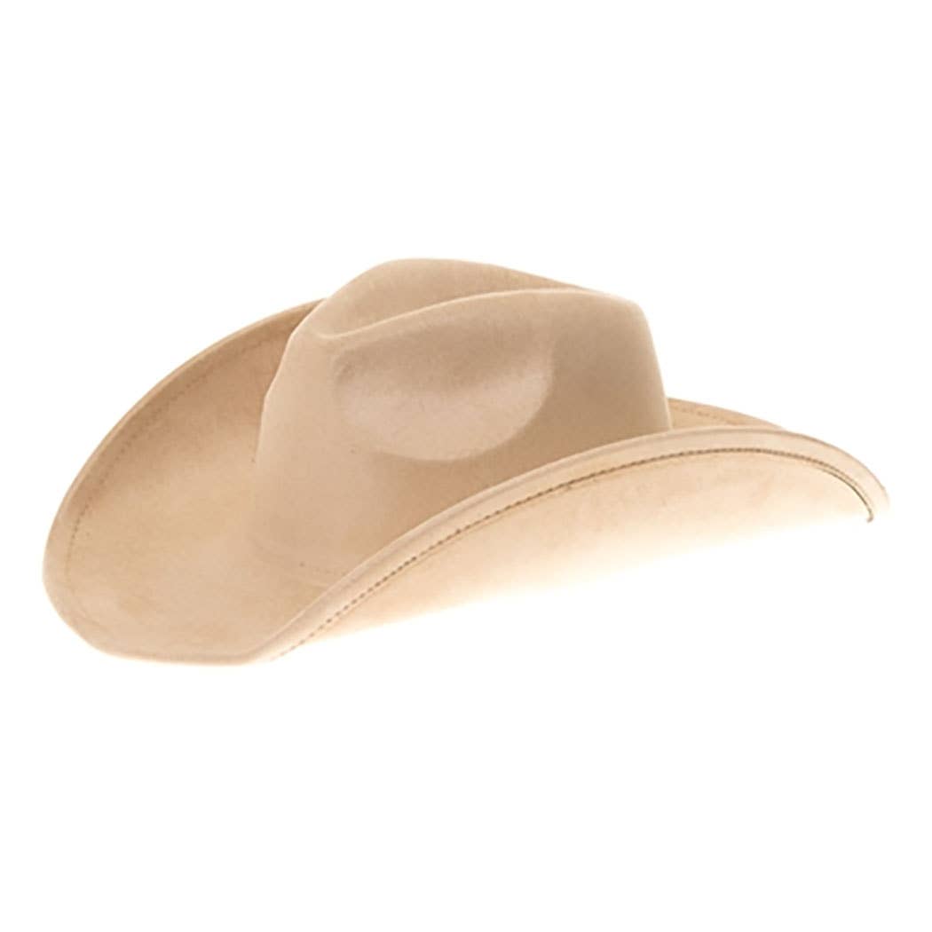 Vegan Suede Classic Cowboy Hat - Adjustable & Durable