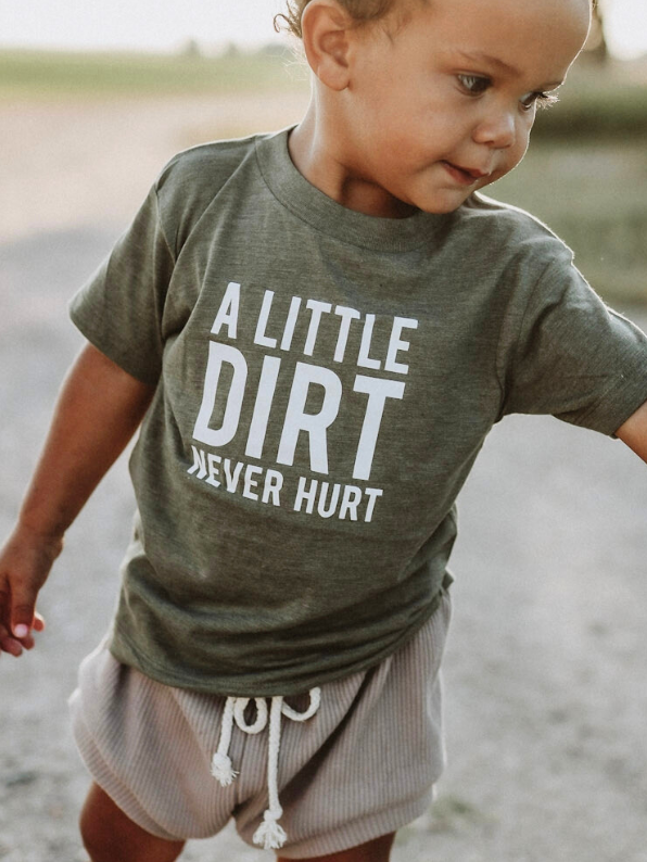 A Little Dirt Never Hurt Kids T-shirt | Eco Friendly Tee