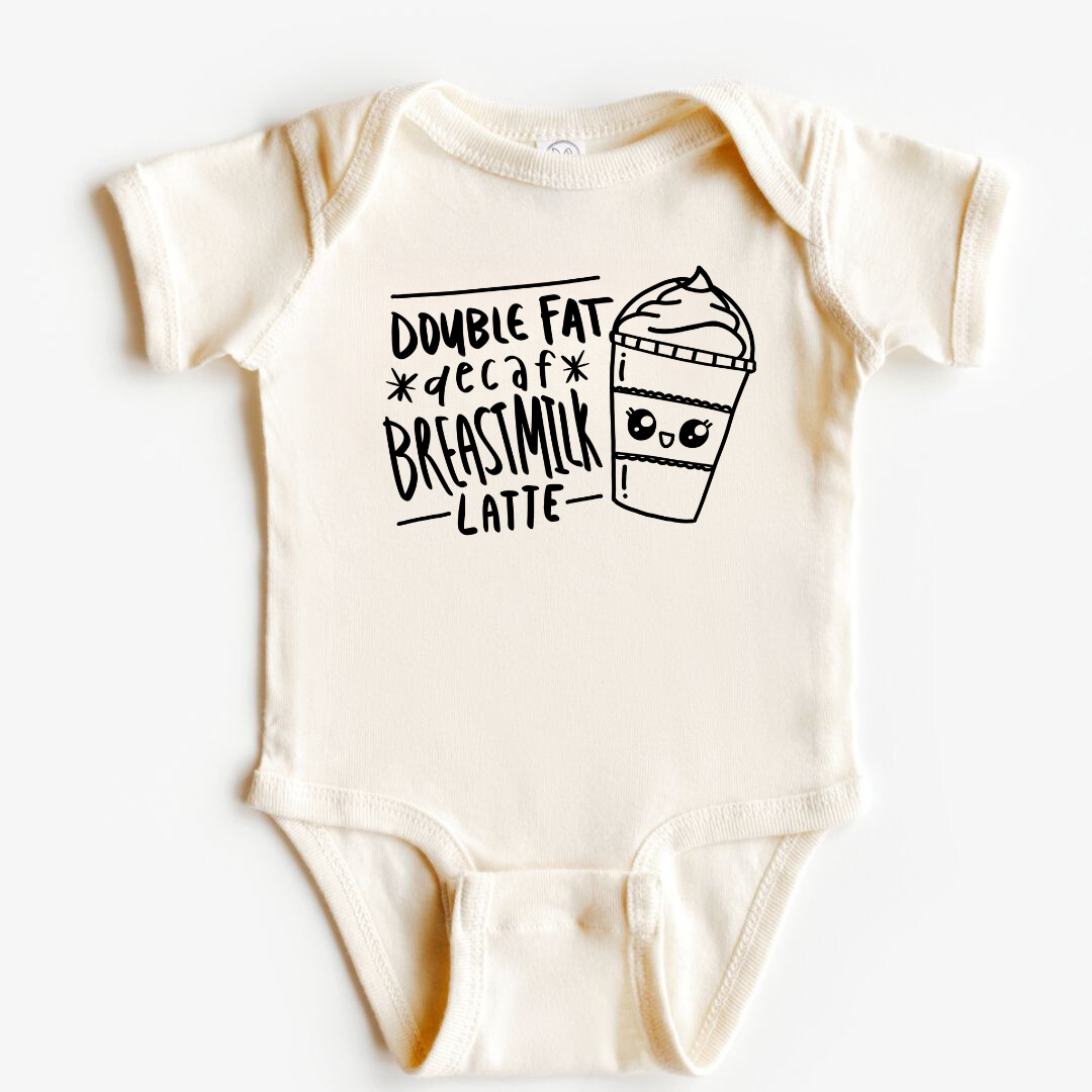 Double Fat Breastmilk Latte Baby Bodysuit | Baby Gift