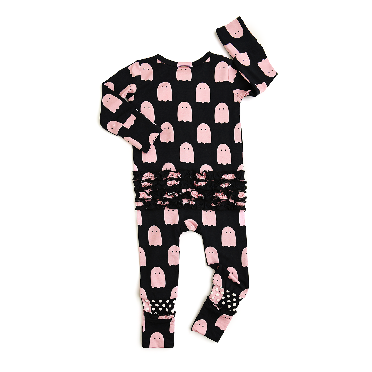 Shade Black RUFFLE ZIP Bamboo Sleepies Little Halloween