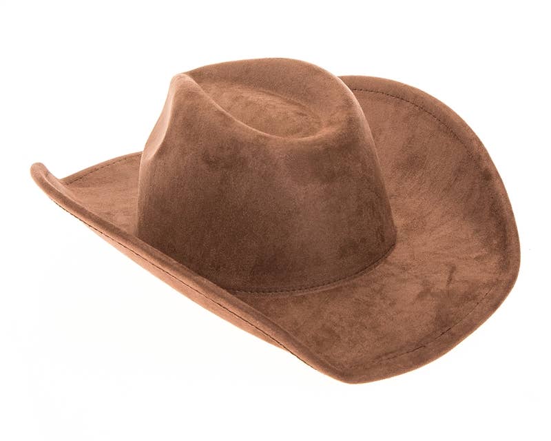 Vegan Suede Classic Cowboy Hat - Adjustable & Durable