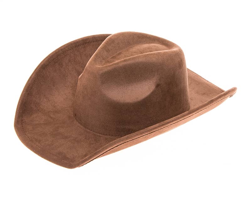 Vegan Suede Classic Cowboy Hat - Adjustable & Durable