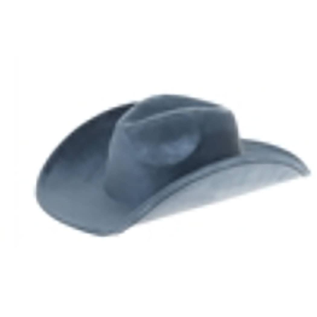 Vegan Suede Classic Cowboy Hat - Adjustable & Durable