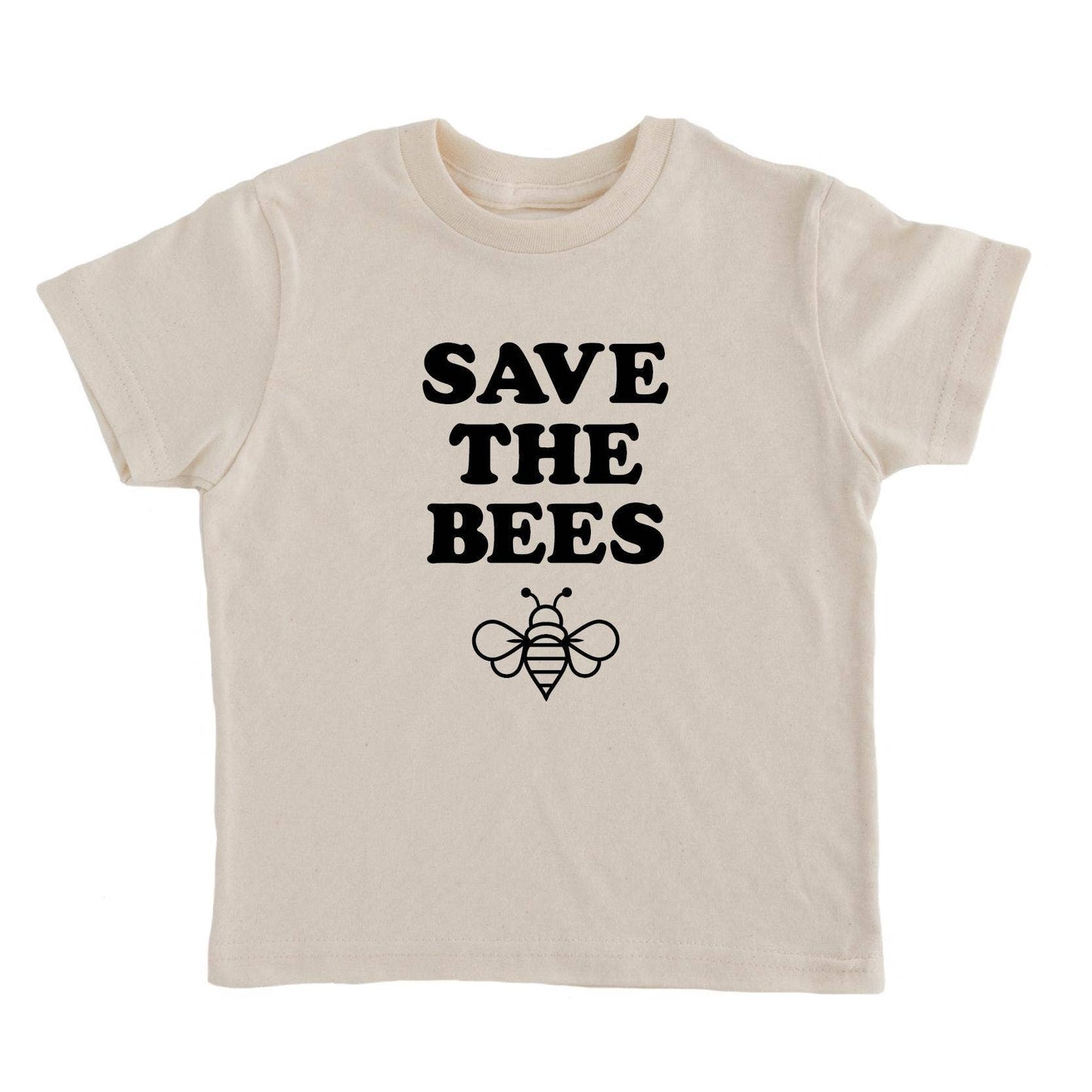Save the Bees Kids Tshirt | Retro Graphic Pollinator Tee