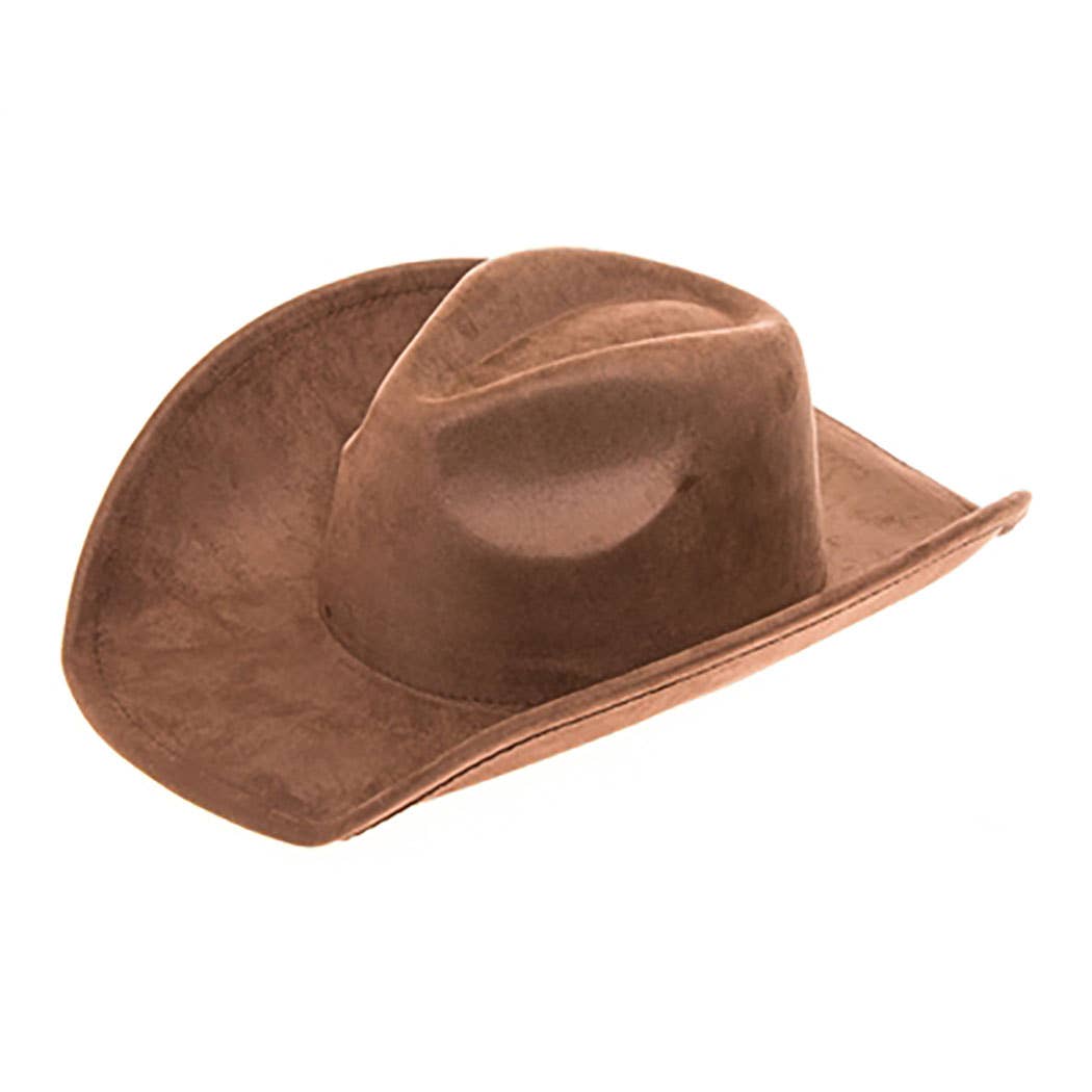 Vegan Suede Classic Cowboy Hat - Adjustable & Durable