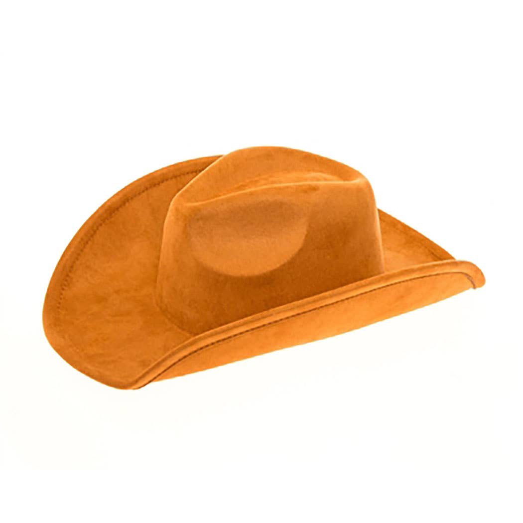 Vegan Suede Classic Cowboy Hat - Adjustable & Durable