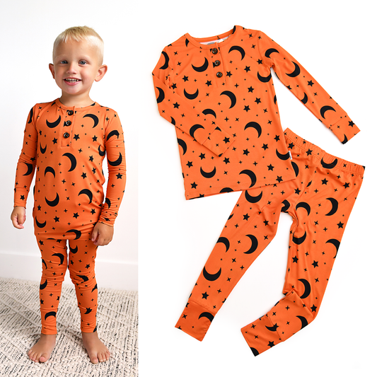 Blaise Orange Moon TWO PIECE Halloween Orange Lounge Set