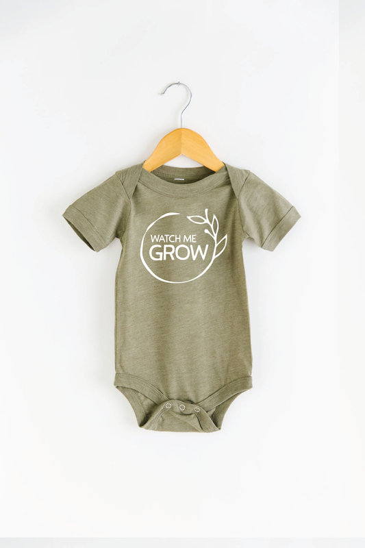 Watch Me Grow Baby Bodysuit Onesie Baby Clothing