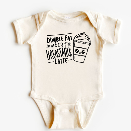 Double Fat Breastmilk Latte Baby Bodysuit | Baby Gift