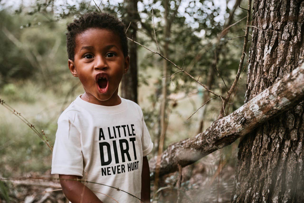 A Little Dirt Never Hurt Kids T-shirt | Eco Friendly Tee