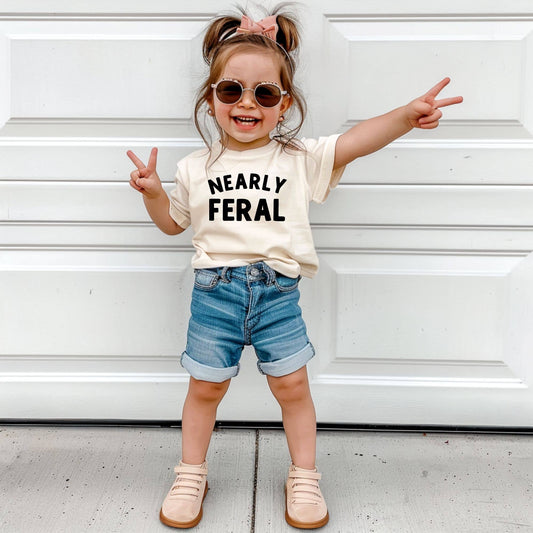 Feral/Nearly Feral TShirt for Wild Child, Nearly Feral Toddler