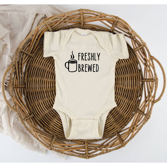 Freshly Brewed Baby Bodysuit | Coffee Items | Baby Gifts