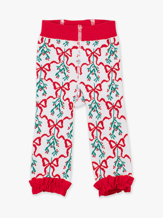 Girls Carol of the Bows Patterned Footless Ruffle Tights